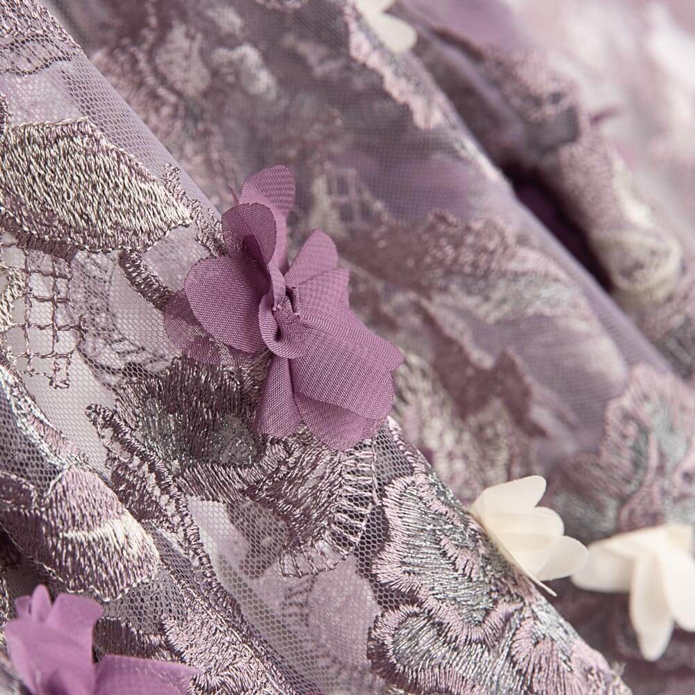 Dentelle Fantaisie Lurex Lilas - Ribes y Casals