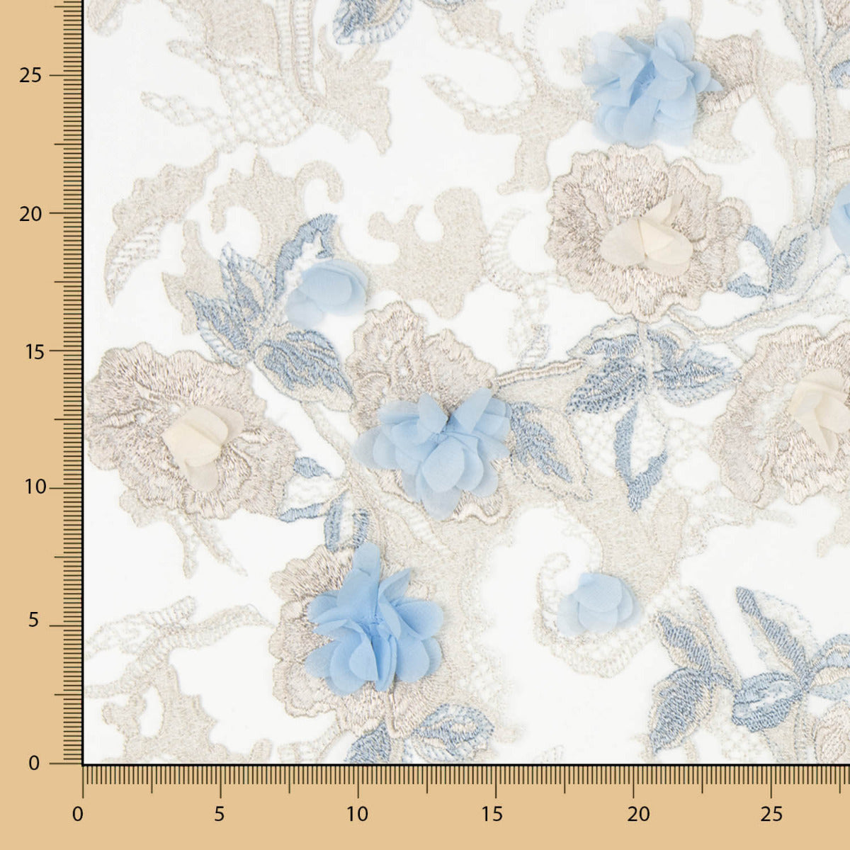 Dentelle Fantaisie Lurex Vert d&#39;Eau - Ribes y Casals