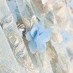 Dentelle Fantaisie Lurex Vert d&#39;Eau - Ribes y Casals