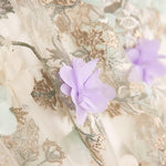 Dentelle Fantaisie Lurex Vert Pâle - Ribes y Casals