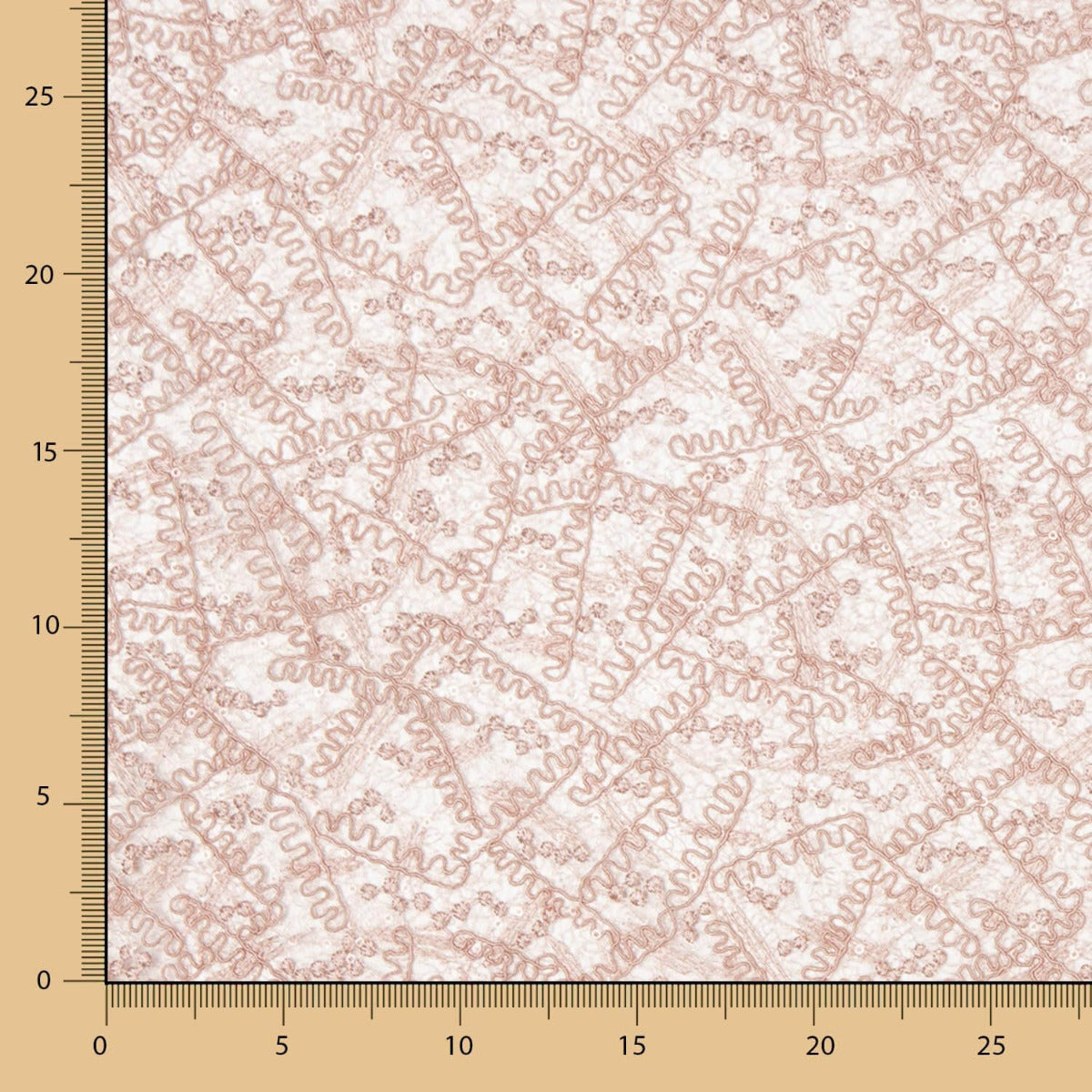 Dentelle Brodée Rose pâle - Ribes y Casals