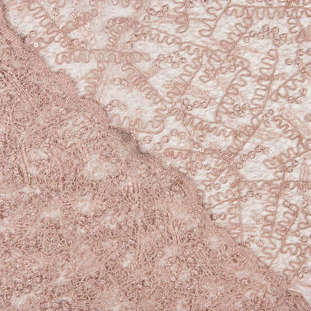 Dentelle Brodée Rose pâle - Ribes y Casals