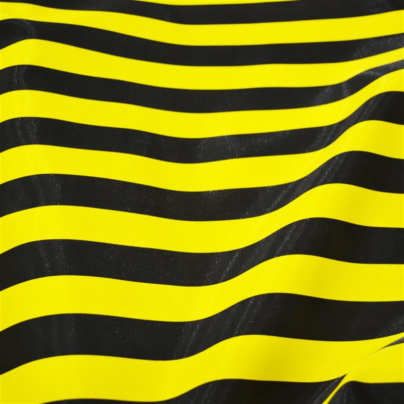 Retal Estampados Satén Metálico Amarillo Negro 190x150 - Ribes y Casals