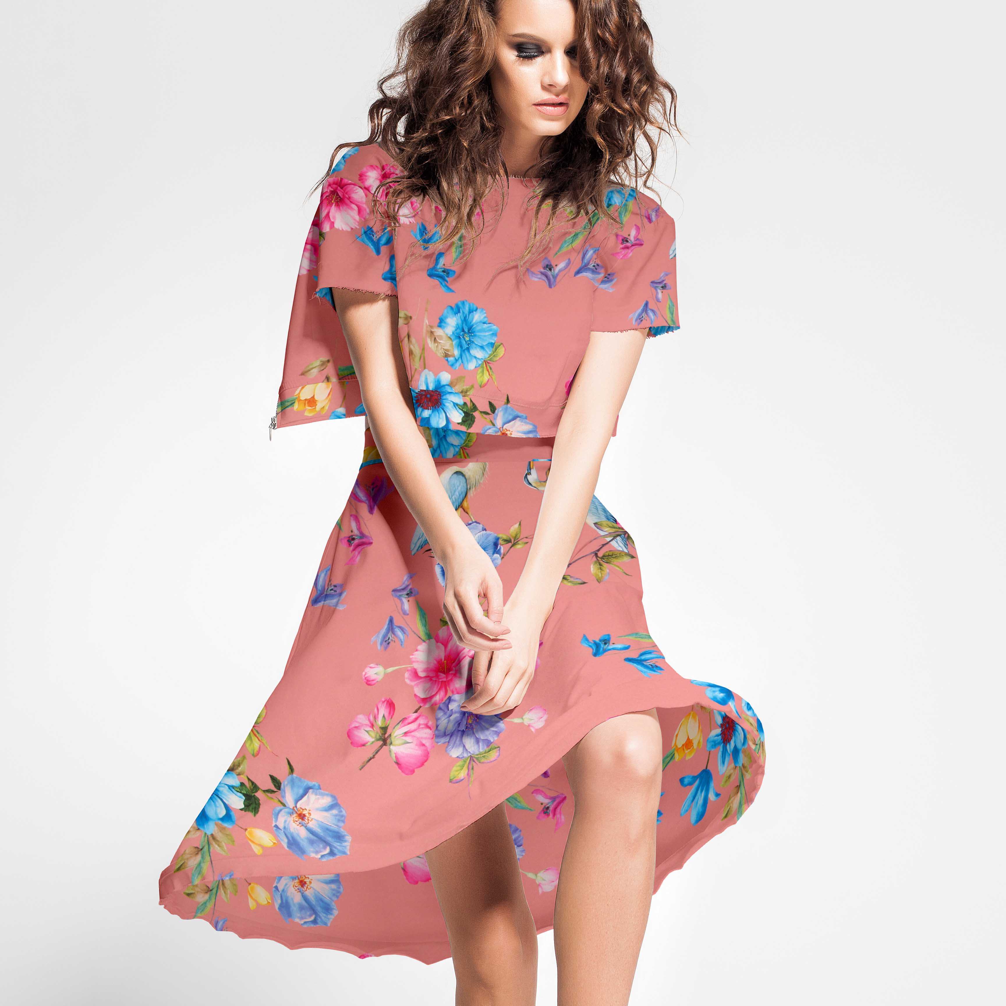 Burlington Stretch Oiseaux Corail - Ribes y Casals