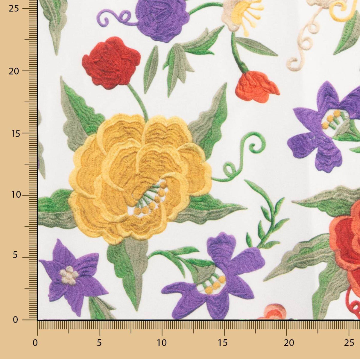 Fama Strecht Brodé Manille Blanc - Ribes y Casals