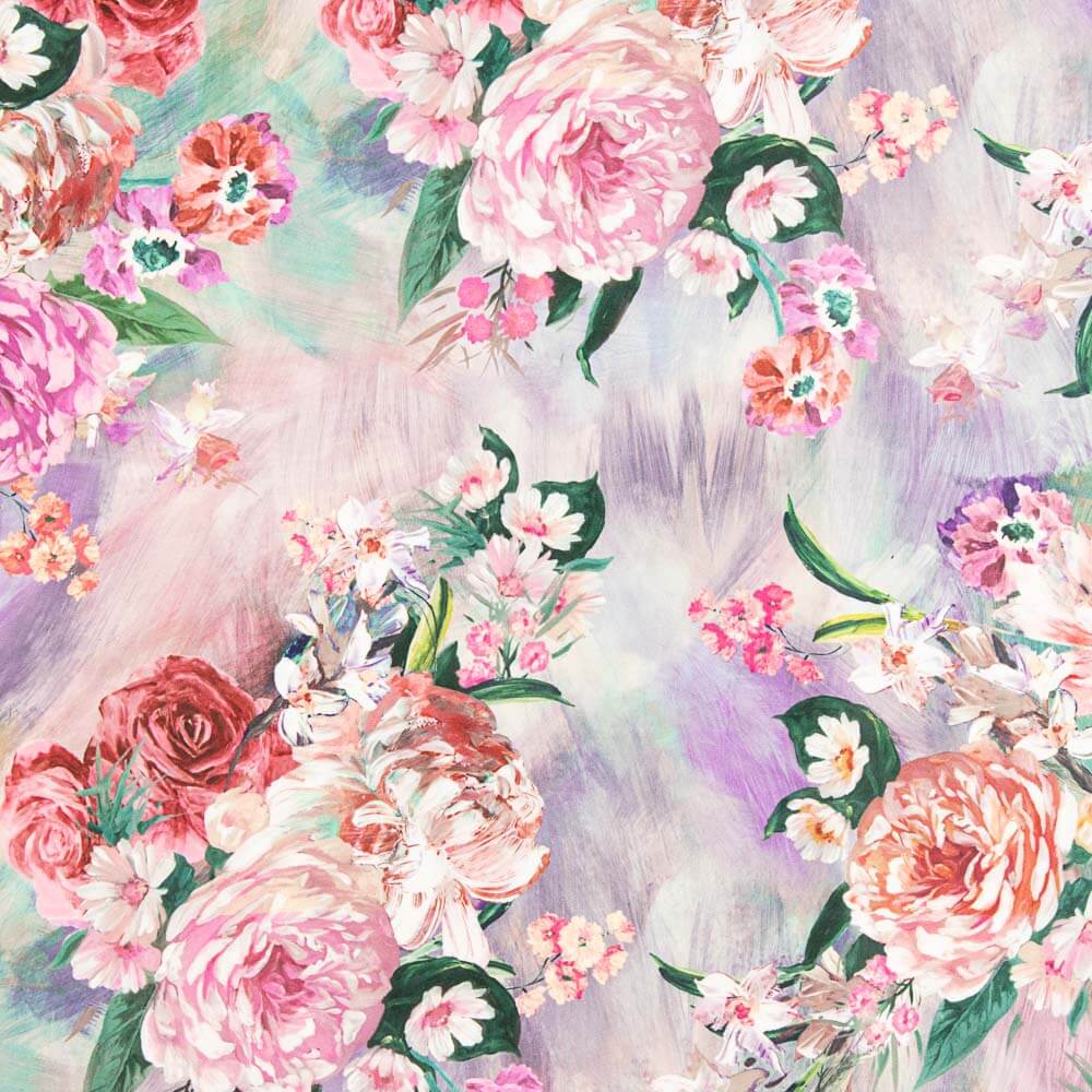 Fame Strecht Cretonne Aquarelle Lilas - Ribes y Casals