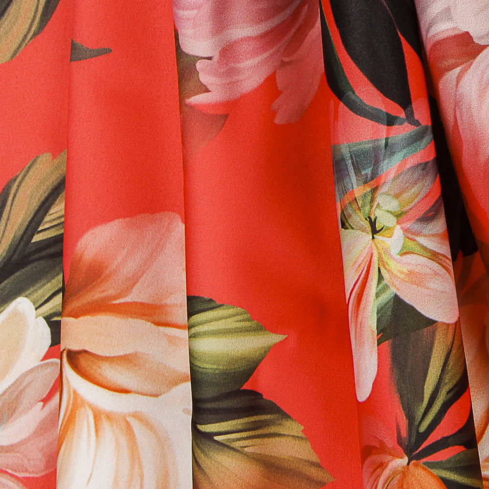 Stretch Fama Fleurs Corail - Ribes y Casals