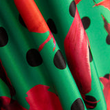 Fame Stretch Flowers Polka Dot Green - Ribes y Casals