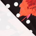 Fama Fleurs Stretch Polka Dot Noir - Ribes y Casals