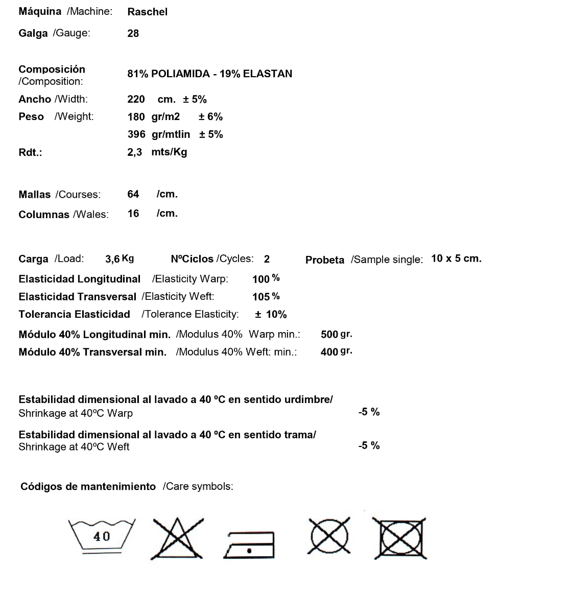 Tulle Lycra Gaine Noir - Ribes y Casals