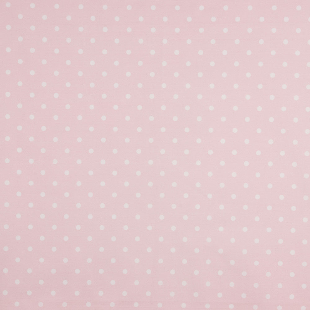 Popeline Imprimée à Pois Flamenca 7mm Rose Clair - Ribes y Casals
