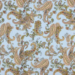 Crêpe Polyester Motif Cachemire Bleu Clair - Ribes y Casals
