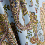 Crêpe Polyester Motif Cachemire Bleu Clair - Ribes y Casals