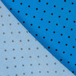 Gabardine Elastique Pois 3mm Bleu-Noir - Ribes y Casals