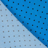 Gabardine Elastique Pois 3mm Bleu-Noir - Ribes y Casals