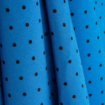 Gabardine Elastique Pois 3mm Bleu-Noir - Ribes y Casals