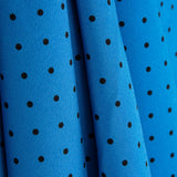 Gabardine Elastique Pois 3mm Bleu-Noir - Ribes y Casals