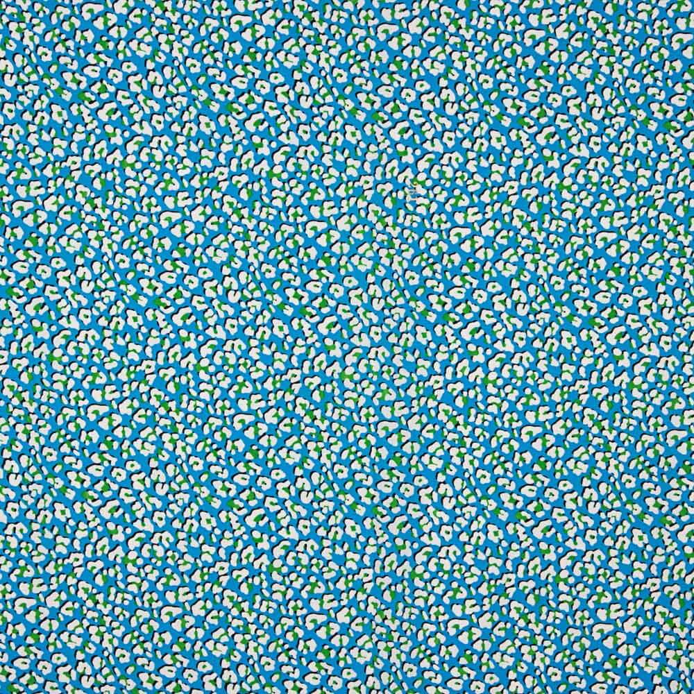 Crêpe Polyester Léopard Bleu - Ribes y Casals
