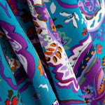 Crêpe Cachemire Polyester Turquoise - Ribes y Casals