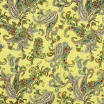 Crêpe Polyester Dessin Paisley Jaune - Ribes y Casals