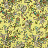 Crêpe Polyester Dessin Paisley Jaune - Ribes y Casals