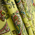 Crêpe Polyester Dessin Paisley Jaune - Ribes y Casals