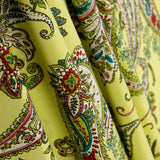 Crêpe Polyester Dessin Paisley Jaune - Ribes y Casals