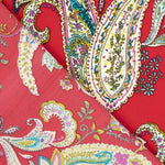 Crêpe Polyester Dessin Cachemire Rouge - Ribes y Casals