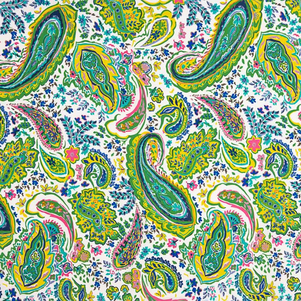 Crêpe Polyester Cachemire Vert Jade - Ribes y Casals