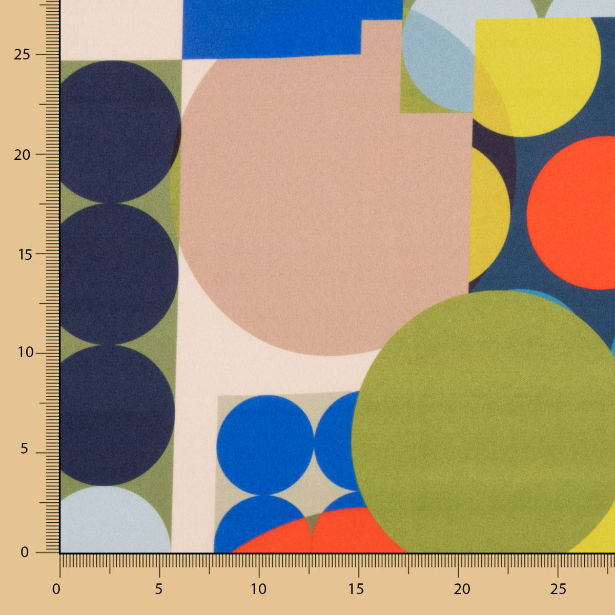 Fama Stretch Pois Géométrique Vert - Ribes y Casals