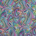 Crêpe Polyester Cachemire Saturé Bleu - Ribes y Casals