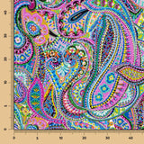 Crêpe Polyester Cachemire Saturé Bleu - Ribes y Casals