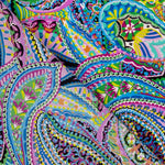 Crêpe Polyester Cachemire Saturé Bleu - Ribes y Casals