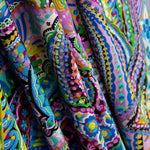 Crêpe Polyester Cachemire Saturé Bleu - Ribes y Casals