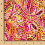 Crêpe Polyester Cachemire Saturé Fuchsia - Ribes y Casals