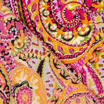 Crêpe Polyester Cachemire Saturé Fuchsia - Ribes y Casals