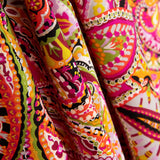 Crêpe Polyester Cachemire Saturé Fuchsia - Ribes y Casals