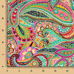 Crêpe Polyester Cachemire Saturé Vert Jade - Ribes y Casals