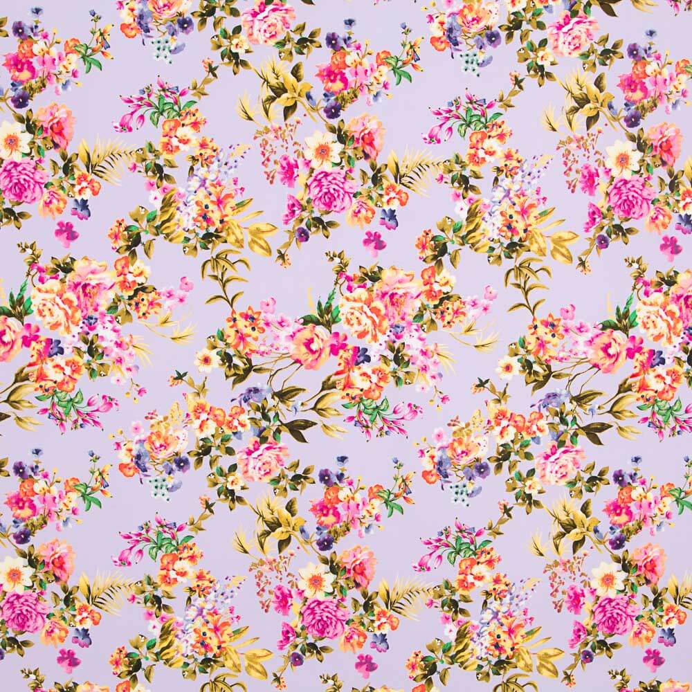 Crêpe Fleurs Mauve - Ribes y Casals