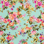 Crêpe Fleur Vert D&#39;eau - Ribes y Casals