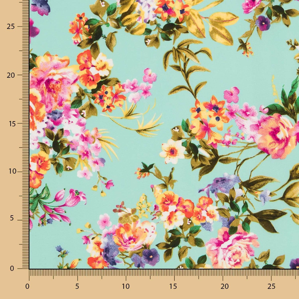 Crêpe Fleur Vert D&#39;eau - Ribes y Casals