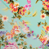 Crêpe Fleur Vert D&#39;eau - Ribes y Casals