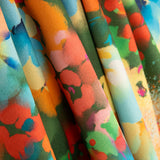 Fama Strecht Fleurs Aquarelle Vert - Ribes y Casals