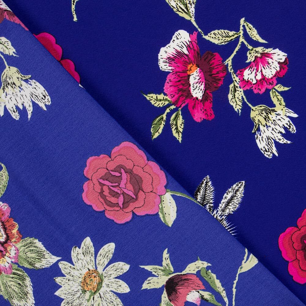 Crêpe Châle Manille Bleu Manille - Ribes y Casals