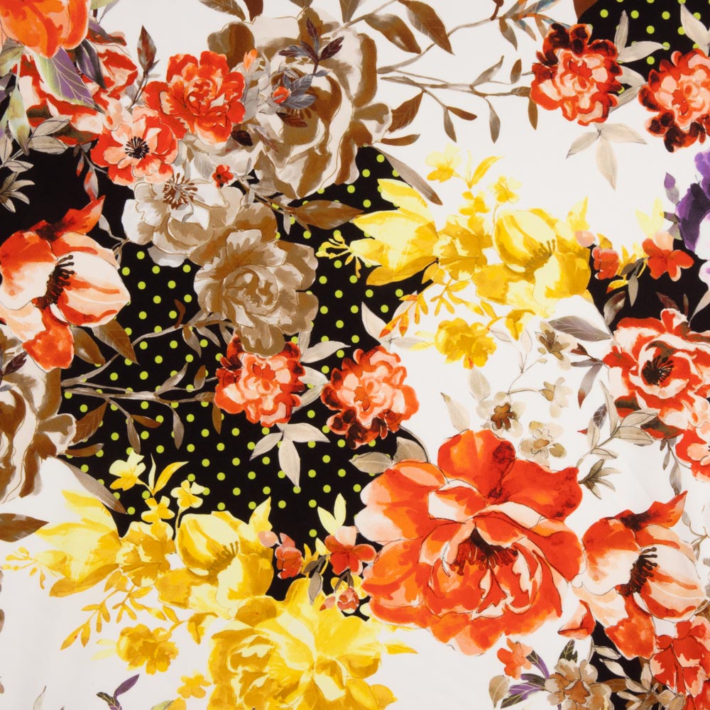 Trench stretch pistache fleur à pois - Ribes y Casals