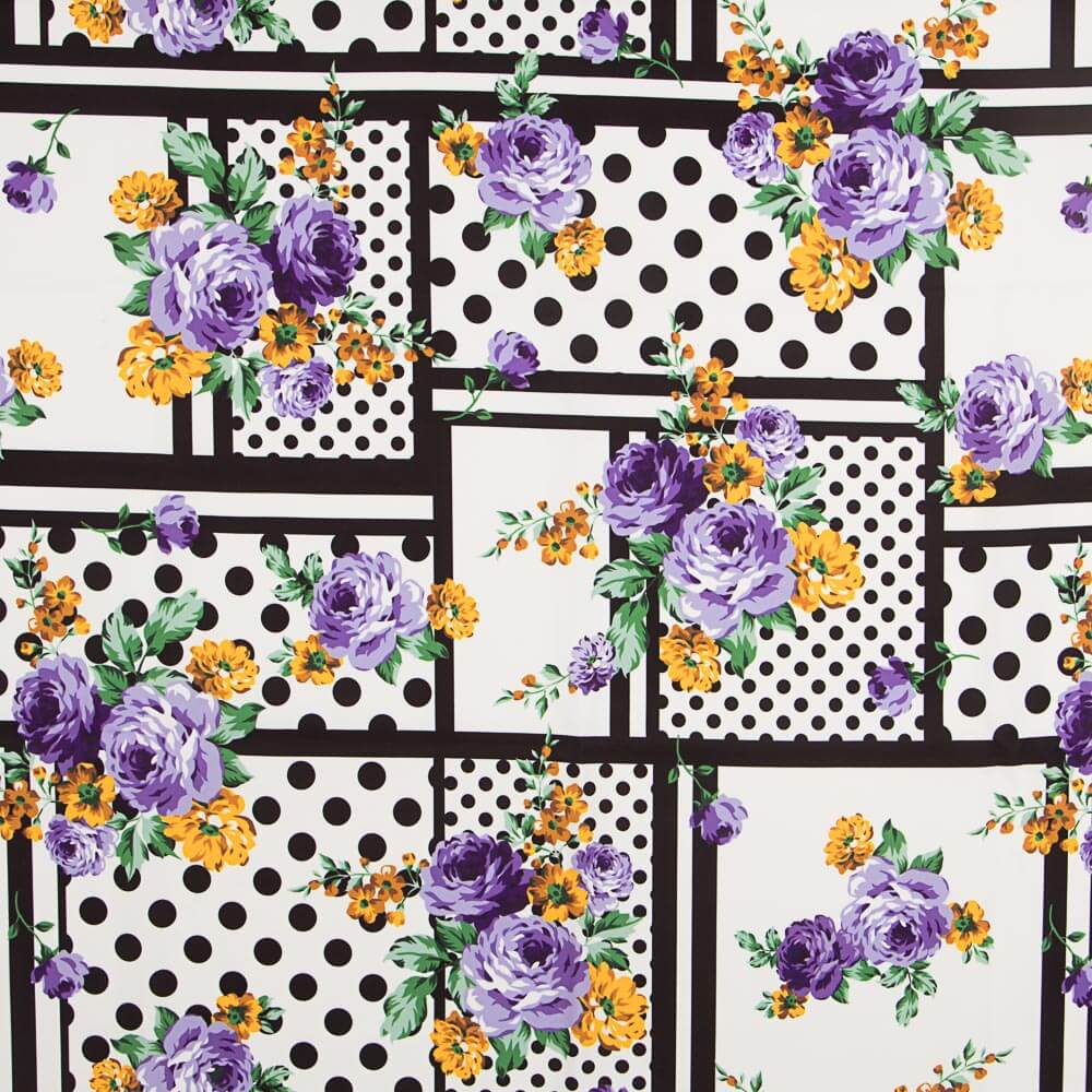 Bi-stretch Patch Cretonne Mauve - Ribes y Casals