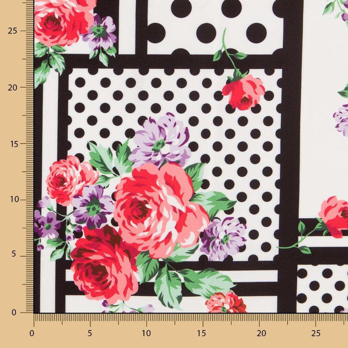 Bi-stretch Patch Cretonne Rouge - Ribes y Casals