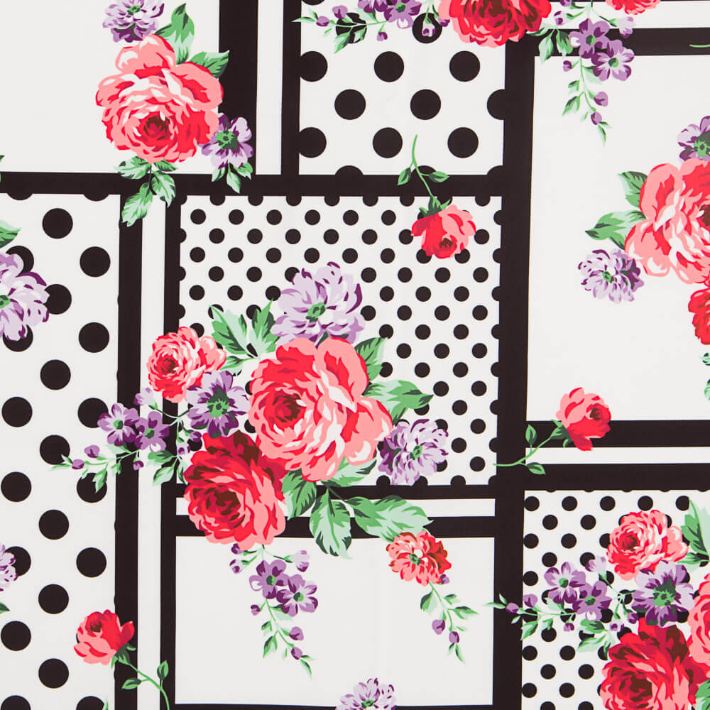 Bi-stretch Patch Cretonne Rouge - Ribes y Casals