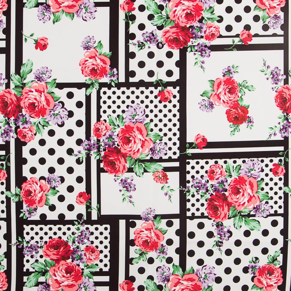 Bi-stretch Patch Cretonne Rouge - Ribes y Casals