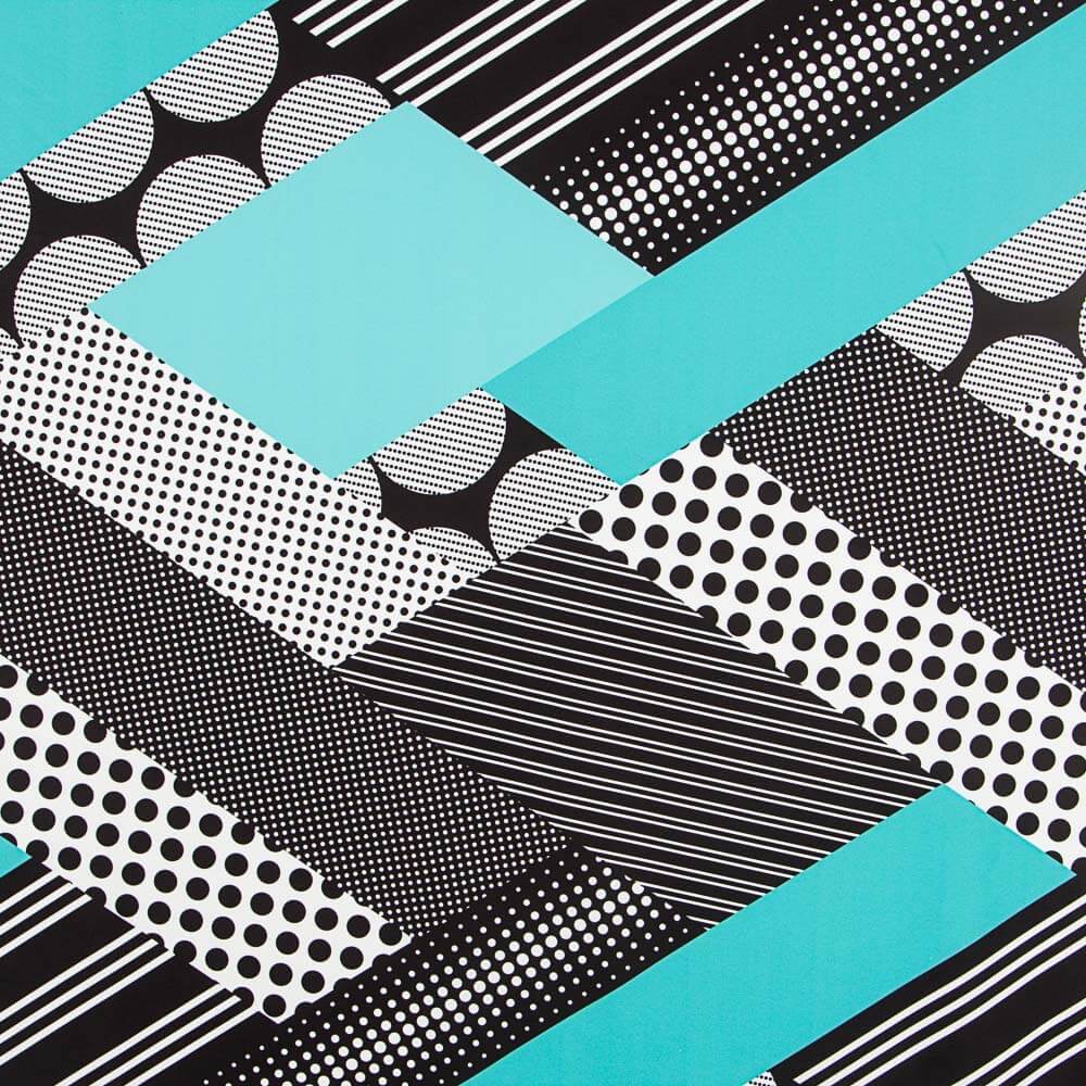 Bi-stretch Patch Geo Aquamarine - Ribes y Casals